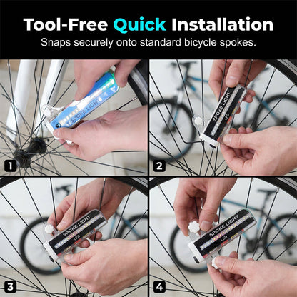 🔥Cutting-edge cycling technology🔥🚲Water-Resistant LED Bicycle Wheel Lights