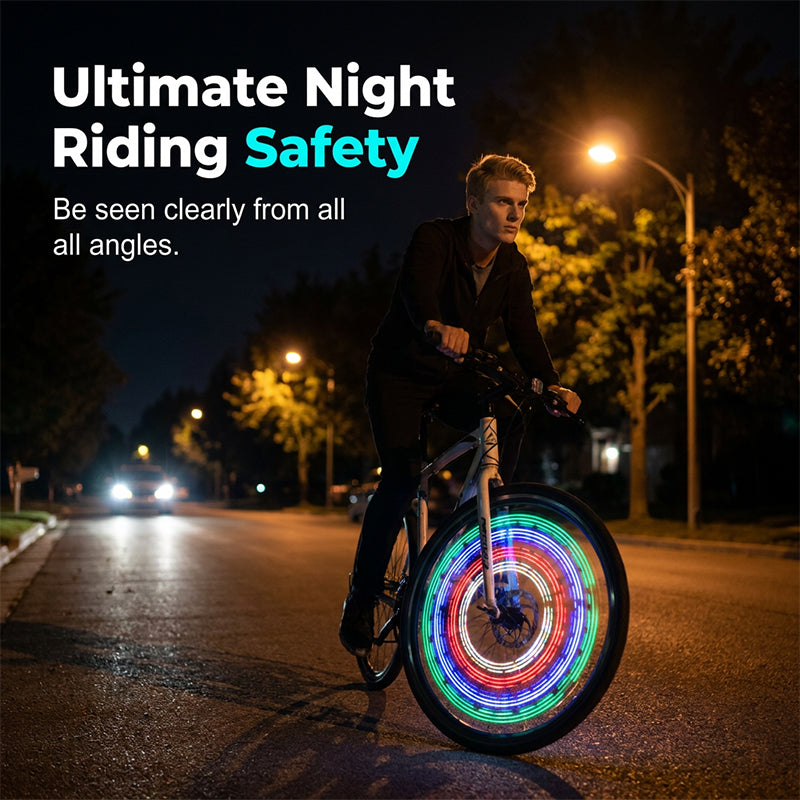 🔥Cutting-edge cycling technology🔥🚲Water-Resistant LED Bicycle Wheel Lights