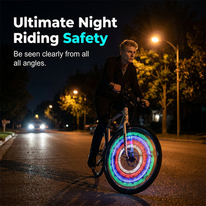 🔥Cutting-edge cycling technology🔥🚲Water-Resistant LED Bicycle Wheel Lights
