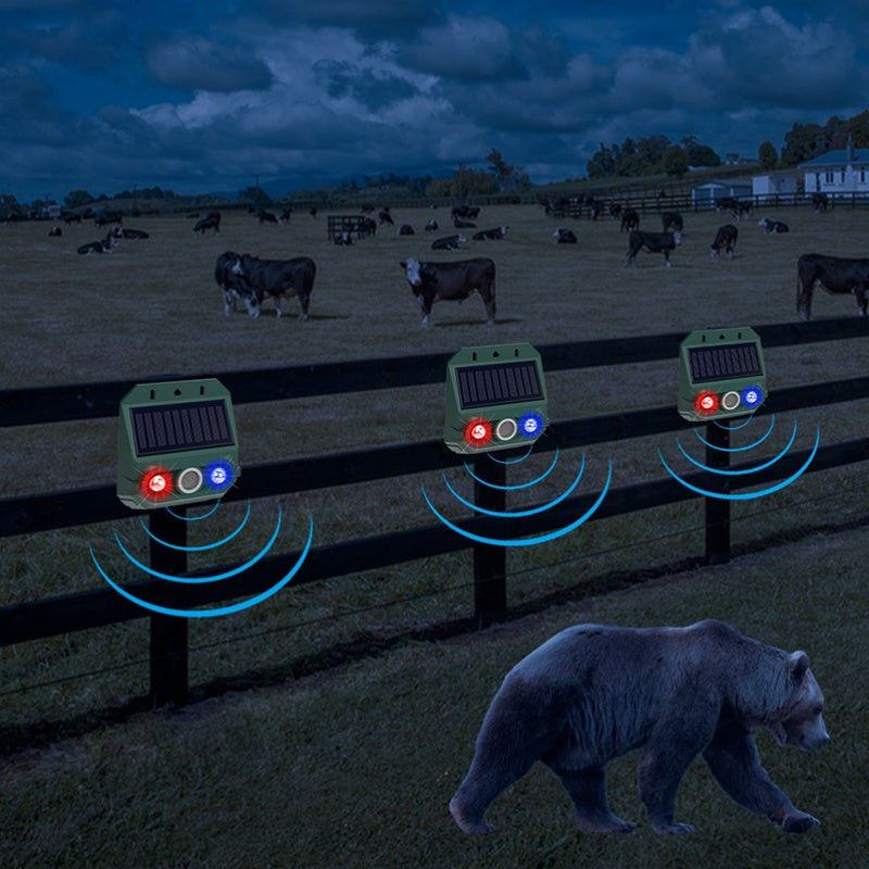 🥳2026 HOT SALE🥳💞50K+ SOLD!🌳🔊 50% OFF! Solar Powered Animal Repeller – Ultrasonic + flashing light. Weatherproof, 24/7 protection. Keep pests away naturally. 🏡💚