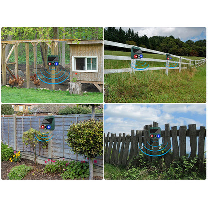 🥳2026 HOT SALE🥳💞50K+ SOLD!🌳🔊 50% OFF! Solar Powered Animal Repeller – Ultrasonic + flashing light. Weatherproof, 24/7 protection. Keep pests away naturally. 🏡💚