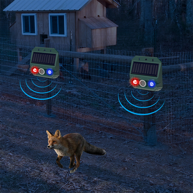 🥳2026 HOT SALE🥳💞50K+ SOLD!🌳🔊 50% OFF! Solar Powered Animal Repeller – Ultrasonic + flashing light. Weatherproof, 24/7 protection. Keep pests away naturally. 🏡💚