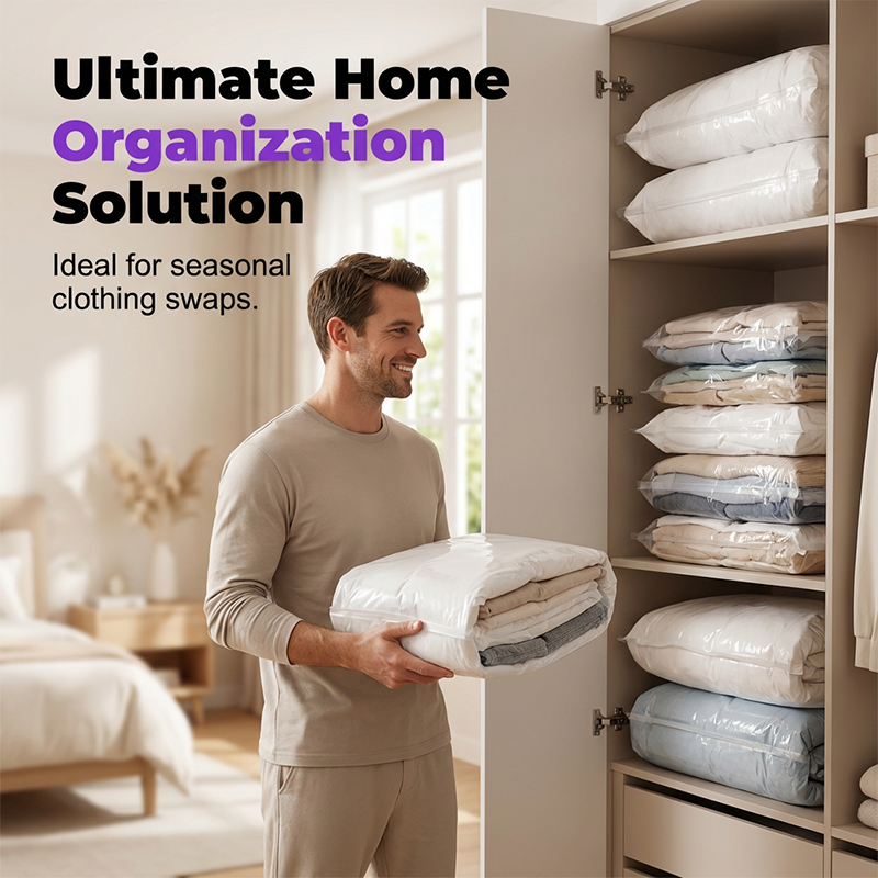 ⏰🔥LIMITED TIME 50% OFF!🔥50K+ SOLD!   🧳Buy 2 Get 1 Free✨🧺 Instantly Free Up Closet Space – Press & Compress Storage Bags