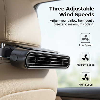 🌞Summer Hot Price Only Today❄️Car Seat Fan – Dual Turbine & USB Powered – Portable Air Cooler for Summer