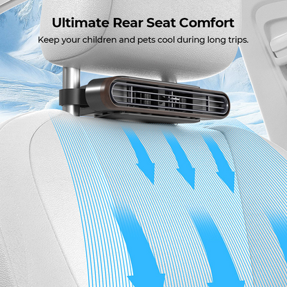 🌞Summer Hot Price Only Today❄️Car Seat Fan – Dual Turbine & USB Powered – Portable Air Cooler for Summer