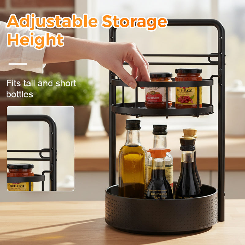 🔥2026 Hot Sale 50% OFF✨⚡ 50K+ SOLD! 🎁Multi-Functional Rotating Storage for Kitchen Perfect For Spices, Jars, Bottles & Condiments! 🍾✨🌿