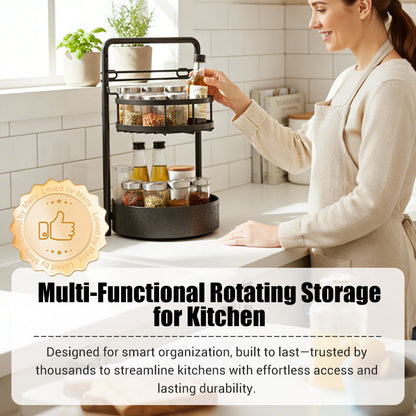 🔥2026 Hot Sale 50% OFF✨⚡ 50K+ SOLD! 🎁Multi-Functional Rotating Storage for Kitchen Perfect For Spices, Jars, Bottles & Condiments! 🍾✨🌿