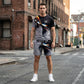 🔥New Arrivals-Men's Abstract Print T-Shirt and Shorts Set