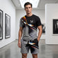 🔥New Arrivals-Men's Abstract Print T-Shirt and Shorts Set