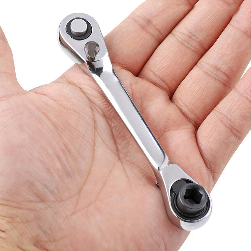 Compact Reversible Ratchet Spanner Tool 🛠️ Pocket-Sized, Perfect for Quick Jobs 🔩