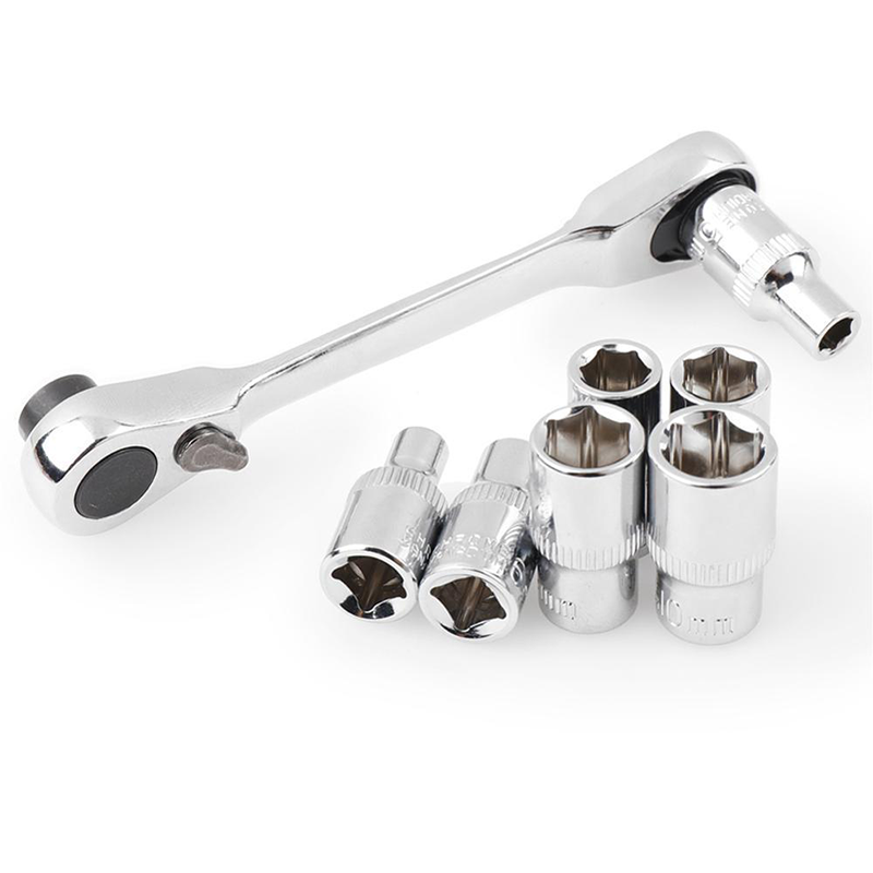 Compact Reversible Ratchet Spanner Tool 🛠️ Pocket-Sized, Perfect for Quick Jobs 🔩