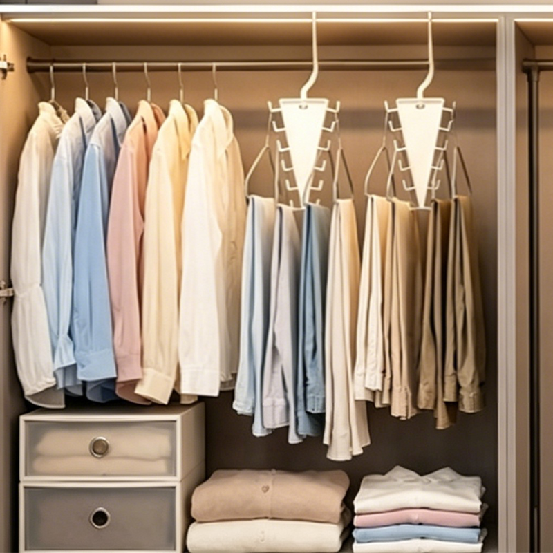 🔥Buy one, Get one free 🛒Multifunctional triangular closet organizer