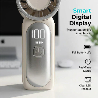🌬️Buy 1 Get 1 Free✨Turbo Handheld Fan – LED Display, 6 Speeds, 3000mAh🔋