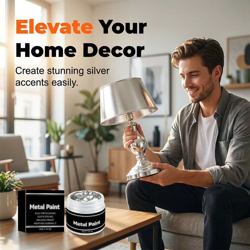 50g Quick-Dry Silver Metal Paint
