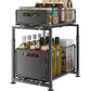 ⏳Time-Limited Special⏰Double-Tier Pull-Out Shelf Cabinet Organiser – 5 Height Adjustments, 2 Pull-Out Tiers, Carbon Steel & Large Capacity – No Assembly Required ✨