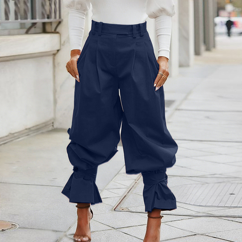 ⏳Limited-time 50% off⏰Women's Pleated Lantern Pants with Ruffled Cuffs👖