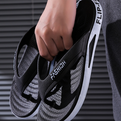 👣Ultra-Soft Sole Sporty Flip Flops for Men，Ultra-Soft SolePerfect For Beach, Gym & Daily Wear!
