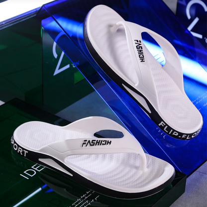 👣Ultra-Soft Sole Sporty Flip Flops for Men，Ultra-Soft SolePerfect For Beach, Gym & Daily Wear!