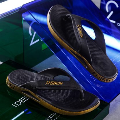 👣Ultra-Soft Sole Sporty Flip Flops for Men，Ultra-Soft SolePerfect For Beach, Gym & Daily Wear!