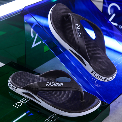 👣Ultra-Soft Sole Sporty Flip Flops for Men，Ultra-Soft SolePerfect For Beach, Gym & Daily Wear!