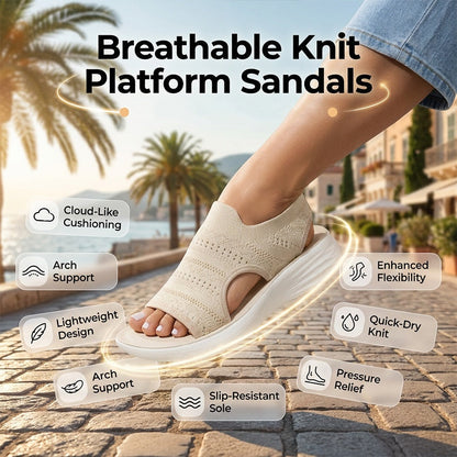 👡🌬️Women's Breathable Knit Platform Sandals