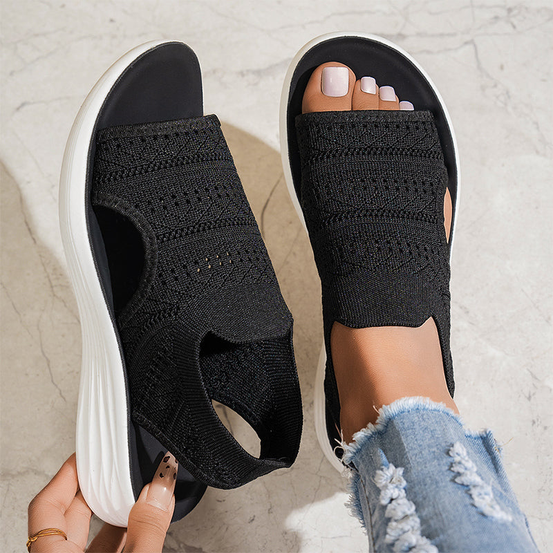 👡🌬️Women's Breathable Knit Platform Sandals