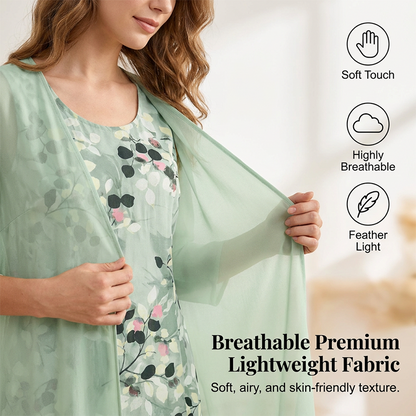🏆LAST DAY SALE 50% OFF🔥Women's Elegant Chiffon Dress & Cardigan 2-Piece Set