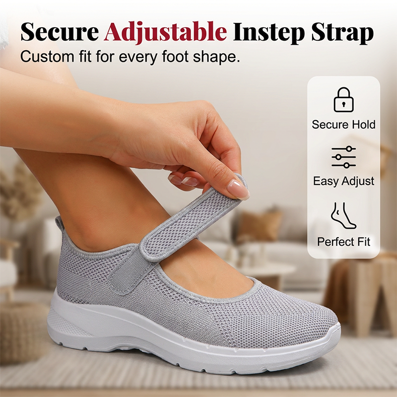 Comfortable Platform Sneakers with Adjustable Strap