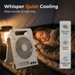 ✨ Solar-Powered Outdoor Fan – Rechargeable, Ultra-Quiet, with LED Light 💡