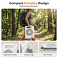 ✨ Solar-Powered Outdoor Fan – Rechargeable, Ultra-Quiet, with LED Light 💡