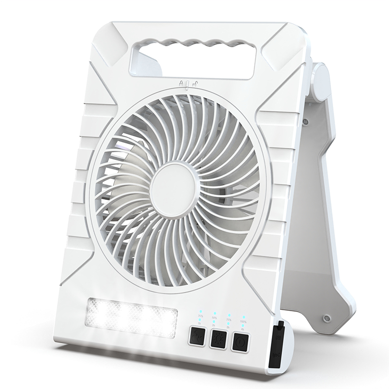 ✨ Solar-Powered Outdoor Fan – Rechargeable, Ultra-Quiet, with LED Light 💡