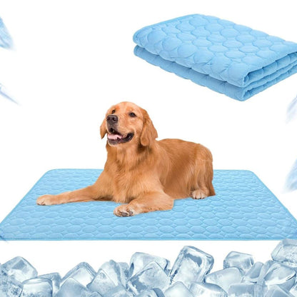 🧊Pet Cooling Ice Silk Mat – Summer Cooling Pet Bed Pad for Dogs and Cats, Breathable Washable Sleeping Cushion for Indoor and Outdoor Use, Lightweight Cooling Crate and Sofa Pet Mat