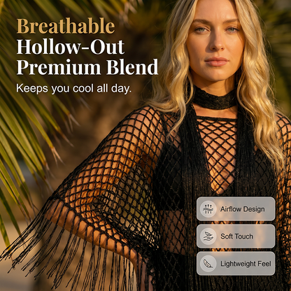 🏆 Last Day Special Price 💲9.99! 💐Summer Metallic Crochet Cover-Up – Lightweight, Flowy & Effortlessly Stylish summer outfit