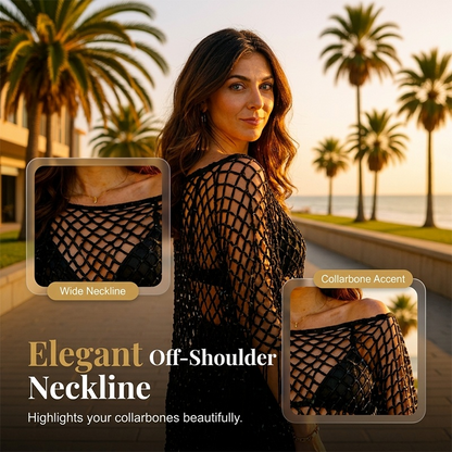 🏆 Last Day Special Price 💲9.99! 💐Summer Metallic Crochet Cover-Up – Lightweight, Flowy & Effortlessly Stylish summer outfit