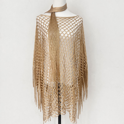 🏆 Last Day Special Price 💲9.99! 💐Summer Metallic Crochet Cover-Up – Lightweight, Flowy & Effortlessly Stylish summer outfit