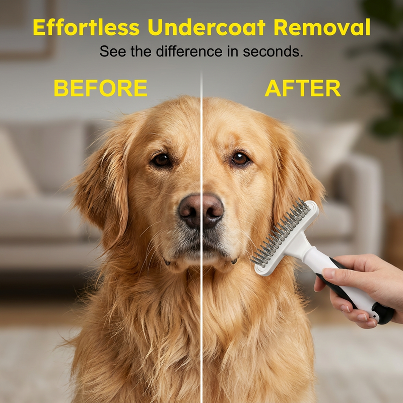 🔥Hot Deals-Professional Detangling Pet Grooming Rake