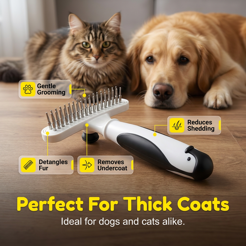 🔥Hot Deals-Professional Detangling Pet Grooming Rake