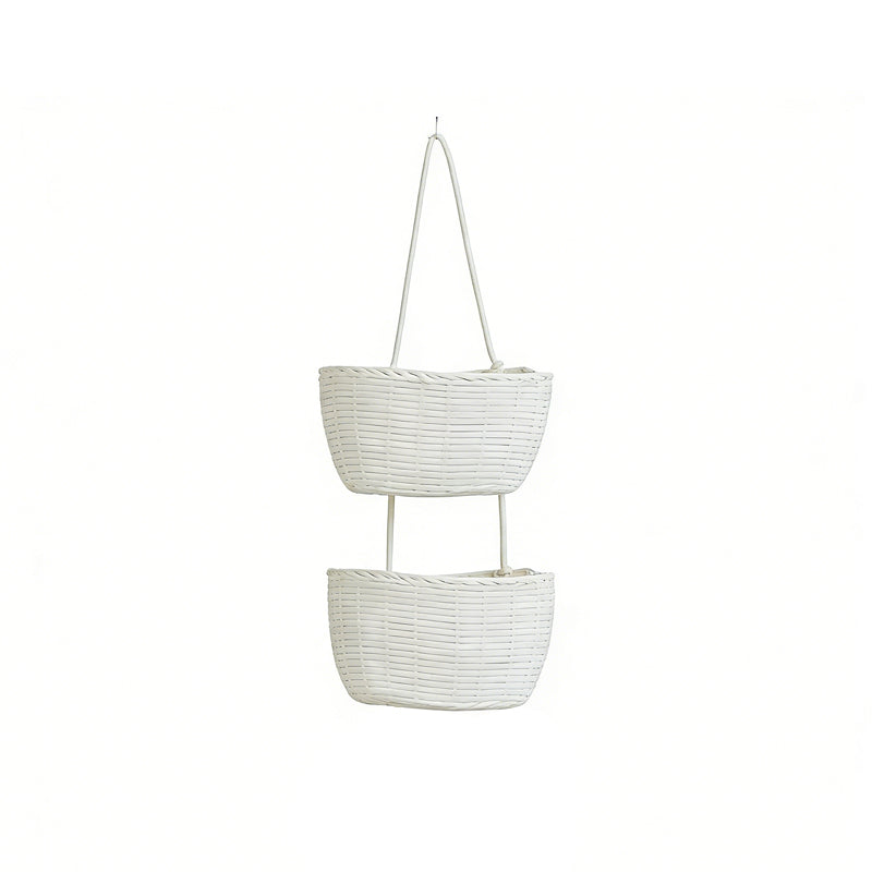 🧺 Wall-Hanging Storage Organizer – 3-Tier, Boho Style, Space-Saving 🏡
