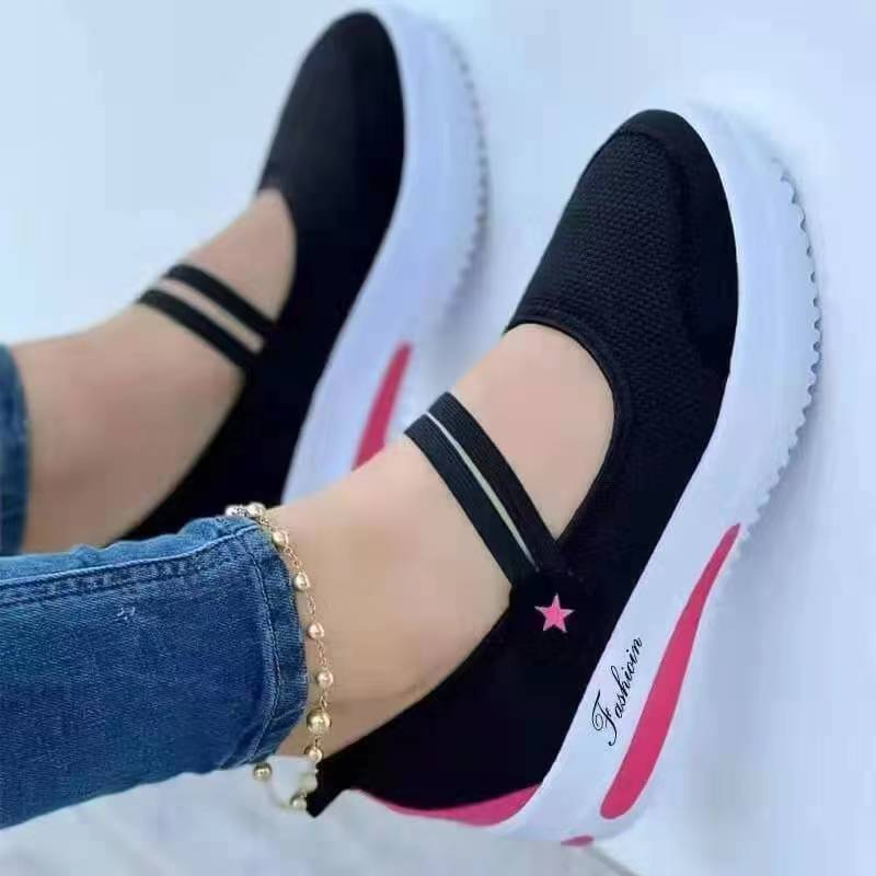 Women's Breathable Mesh Slip-On Platform Sneakers