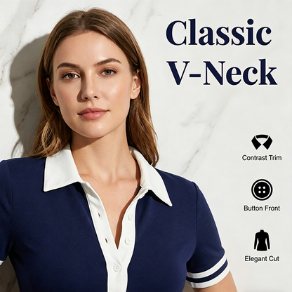 👚 50% OFF NOW! 🌊 Women's Shirt & Pants 2-Piece Set – Classic V-Neck, High-Waisted Flared Pants & Ultra-Soft Blend – Work to Weekend ☀️