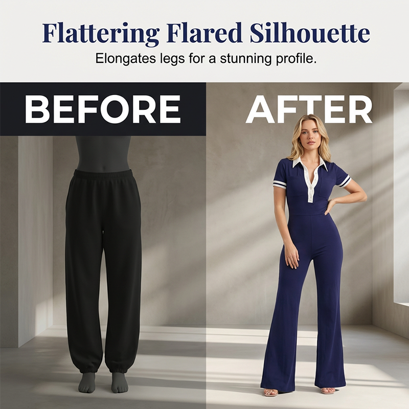 👚 50% OFF NOW! 🌊 Women's Shirt & Pants 2-Piece Set – Classic V-Neck, High-Waisted Flared Pants & Ultra-Soft Blend – Work to Weekend ☀️