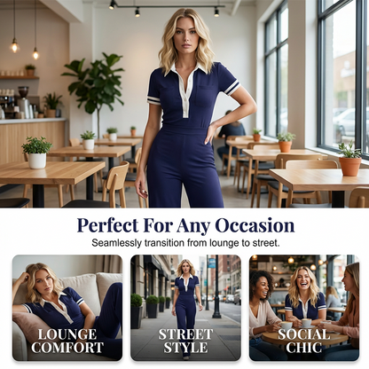 👚 50% OFF NOW! 🌊 Women's Shirt & Pants 2-Piece Set – Classic V-Neck, High-Waisted Flared Pants & Ultra-Soft Blend – Work to Weekend ☀️