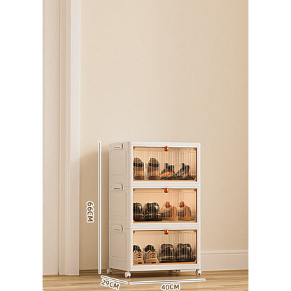 Clear-View Installation-Free Folding Storage Bins