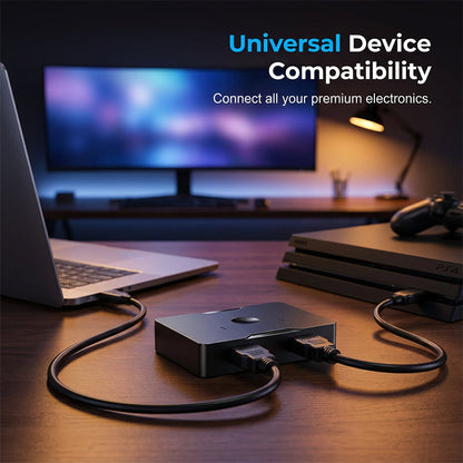 Bi-directional HDMI 2.0 Switcher 1 In 2 Out Supports 4K 60Hz
