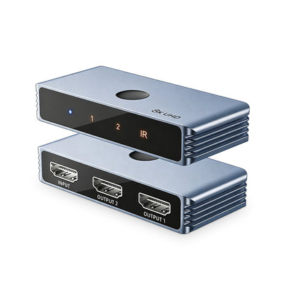 Bi-directional HDMI 2.0 Switcher 1 In 2 Out Supports 4K 60Hz