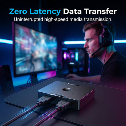 Bi-directional HDMI 2.0 Switcher 1 In 2 Out Supports 4K 60Hz