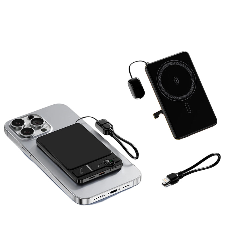 🔋⚡ 22.5W power bank – magnetic, slim, charges 3 devices at once!