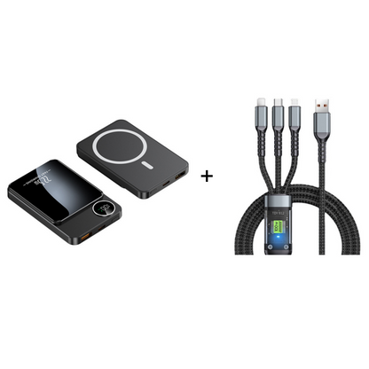 🔋⚡ 22.5W power bank – magnetic, slim, charges 3 devices at once!