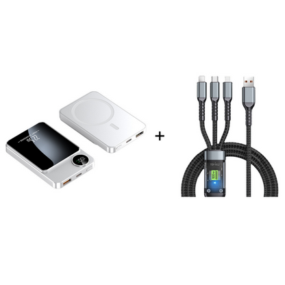 🔋⚡ 22.5W power bank – magnetic, slim, charges 3 devices at once!