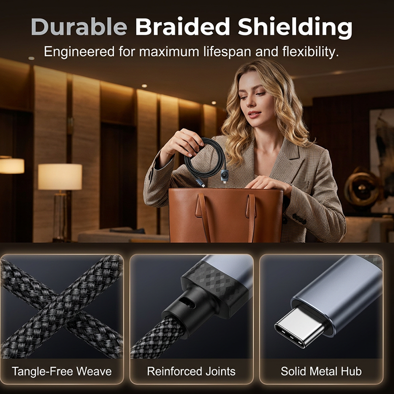 2-in-1 Fast Charging Cable with Magnetic Watch Charger